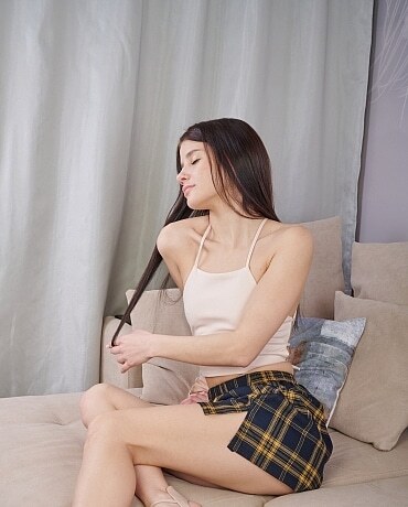 Sophie in sexy schoolgirl skirt back to school